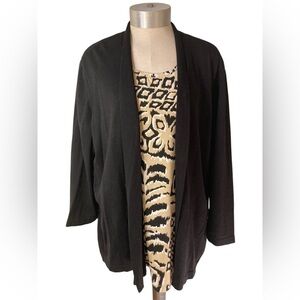 Alfred Dunner 2 in 1 Sweater Top. 3/4 sleeves. Size 2X